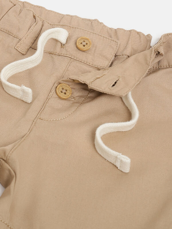 Boys Medium Brown Woven Shorts image number 2